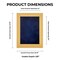 Classic Natural Wood Shadow Box Frame with Acrylic Front - Navy Blue Suede Backing, 30 Sizes